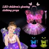 Novelty Games LED Children Costume Props Girls Skirts Angel Luminous Wings Flashing Butterfly Skirt Lights Suit Brithday Easter Valentines Day 230617