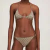 Kadın mayo mayoları tasarımcıları lüks bikinis tasarımcısı g mektup seksi iki parçalı mayo düşük bel sahil giyim setleri bikini de lüks
