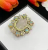 European and American vintage diamond-encrusted letter brooch Luxury high-grade pin accessories temperament elegant decoration Wholesale