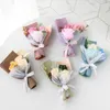 Fleurs décoratives Mini Bouquets De Fleurs Artificielles Rose Immortel Fait À La Main Emballé Décor De Fête De Mariage Cadeau De Fête Des Enseignants