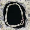 Venda quente designer de luxo carta c pingente colares colar pérola canal feminino jóias acessórios moda ccs longa camisola corrente kx7d
