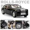 Diecast Model car 1/24 Alloy DieCast Rolls-Royce Phantom Model Toy Car Simulation Sound Light Pull Back Collection Toys Vehicle For Children Gifts 230617