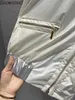 Kurtki damskie Designer Wysokiej jakości wiosenny jesienna vintage patchworka skórzana kurtka płaszcz Lantern Sleeve Pockets Elastic Ztyn