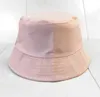 Resefiskare Leisure Bucket Hats Solid Color Fashion Men Women Flat Top Wide Brim Summer Cap för utomhussportsvisir DF247