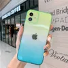 Przezroczysty gradient odpowiedni dla iPhone12 Telefon komórkowy obudowa ochronna All-inclusive prosta krawędź iPhone11Promax/xs Soft ShellL230619