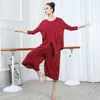 Stage Wear Modern Dance Yoga Practice Abbigliamento Top femminile Modellazione classica modale Formazione di base per insegnanti