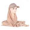 Sciarpe Moda Berretto da baseball con scialli Avvolge Sciarpa con cappuccio Grande testa di bandana Sciarpe da donna Fazzoletto di chiffon Elegante cappello casual da esterno