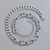 Chains Hip Hop Women 12MM Prong Cuban Link Chain Necklace Bling Iced Out Rhinestone Paved Miami Jewelry Holiday Gifts