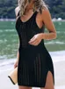 Casual Dresses Swim Cover Ups for Women See-through Hollow Out Crochet Swimsuit Coverup Bathing Suit Cover-ups Swimwear Beach Dress