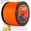 Örgü Hat Josby 8 Örgülü Balıkçılık Hattı 1000m Multifilament PE 4 Strands Balıkçılık Kablosu 10lb-85lb Güçlü Japonya Teknolojisi Turuncu 9 Renkler 230619