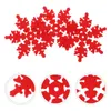 Plakalar 8 PCS Noel Snowflake Coasters Party Cup Mat Açık İçecekler Ev Masaüstü Dekorasyonları Kar Tanesi Hisset Kumaş Placemat