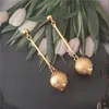 Orecchini Pendenti Vintage Oro O Rodio Color Placcatura Disco Ball Bar Goccia Per Donna Ragazza Stile Antico Casual Splendida Decorazione Gioiello