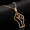 Pendant Necklaces Black Lives Matter Fist Symbol Chain Africa Hyperbole Jewelry Gift