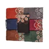 Halsdukar elegant bandanna blommor bomullslinen känner halsduk kvinnor vintage paisley blommor tryckt huvudduk solid sten ändar sjal yr097