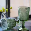 Im europäischen Stil geprägtes Weinglas, Buntglas-Bierkelch, Vintage-Weingläser, Haushaltssaft-Trinkbecher, verdickte Glaskelche für Party