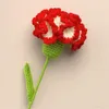 Flores secas 10 pçs tricotadas à mão fio de flores de crochê cravo flores faça você mesmo buquê de tecido decoração de presente de dia das mães feito à mão 230627
