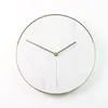 Horloges murales Horloge nordique créative Salon de luxe Élégant Silencieux Rmodern Chambre Horloge Murale Minimaliste Déco WK50WC