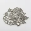 100pcs/Lots Antique Silver Saint Benedict Medal Cross Triangular 3-Strand Charm Spacer End Connector 16x16mm DIY Accessories F-59