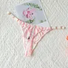 Women's Panties Sexy Brand Bikini Thong Women Metal Ice Silk Underwear Zebra Floral Low Rise Luxury String Girl Fancy