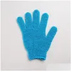 Bad Borstels Sponzen Scrubbers Exfoliërende Handschoenen 12 Kleuren Body Scrubbing Mitts Voor Douche Spa Mas Dode Huidcellen Drop levering Dhced