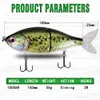 Betar lockar Swimbait sjunkande fiske lockelse med mjukt svansfogat bete för bas gädda hårt bete CF Lure 150mm 56g 29 färger 230619