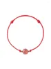 Charm Bracelets QiLuxy Handmade Nature Strawberry Quartz Moonstone Beads Bracelet For Women Man Simple Red Rope Lucky Couple Jewelry