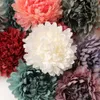 Dried Flowers 10/20/30Pcs Silk Artificial 7cm Dahlias Colors Garland Accessories Home Wedding Decor Wall Hanging Garden DIY