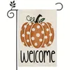 1pc, Fall Thanksgiving Welcome Garden Flag Pumpkin Inch Double Sided Vertical Yard Seasonal Holiday Outdoor Decor