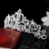 Hair Clips Bridal Princess Crystal Rhinestone Tiara Wedding Prom Crown Comb Veil Headband