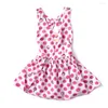 Dziewczyna sukienki Dziewczyny sukienka Summer Summer for Toddler Grils 2-5 lat małego dziecka nadruk kwiat księżniczki Ubrania