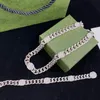 Lyxguldarmband chunky halsband designer smycken för kvinnor män hänge halsband g kubansk länk unisex charm armband 18k tjock kedja