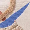 Mattor retro bohemisk handvävd bomullsmattor Tassel Geometrisk golvmatta sovrum tapestry nordiskt enkelt dekorativt filtområde matta