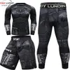 Inne towary sportowe MMA Rashguard T koszule SASH Strażowe Krótki BJJ BOKSING BOXINYS MUAY THAI MMA Compression Men Sets Sport Sets 230617