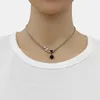 Hanger Kettingen Mode Wild Steel Ball Collar Mannen En Vrouwen Titanium Ketting Sleutelbeen Ketting Eenvoudige Opknoping Sieraden