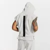 Heren Hoodies Sweatshirts Merk Sportscholen Kleding Bodybuilding Hooded Tank Top Katoen Mouwloos Vest Sweatshirt Fitness Workout Sportkleding Tops Man 230619