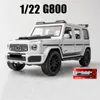 Diecast Model car 1 22 G800 SUV Alloy Car Model Diecast Simulation Metal Toy Off-road Vehicles Sound Light Childrens Gifts Collection 230617