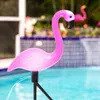 Garden Decorations Solar LED Light Outdoor Garden Lamp Lawn Landscape Light Pink Flamingo Floor Lamp Waterproof Ground Lamp for Park Pathway Decor 230617