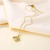 Pendant Necklaces Design Sense Unique Zircon Double Heart Stainless Steel For Women Korean Fashion Vintage Female Neck Chain