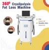 Professional 360 Cryo Cryolipolysis Fat Freeze Slant Machine Freezing Cryoterapi Cool Sculpt Fat Borttagning kroppsformning Viktminskning Salong Användningsutrustning