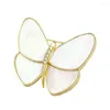 Kolczyki stadnina 3PCS Pin Pewna moda Przedmiot Lady broszka romantyczny styl biały motyl Akcesoria odzieżowe