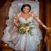 2020 Plus Size Arabic Aso Ebi Luxurious Lace Beaded Wedding Dresses Vintage Sheer Neck Bridal Dresses Long Sleeves Wedding Gowns Z239n