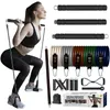 Resistance Bands Pilates Workout Bar med 150 kg Bodybuilding Muscle Fitness Stick Elastic Rubber Opering Kit 230617