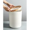 Cubos de basura de 12L, cubo de basura de grano de madera Retro para el hogar, sala de estar, baño, cocina, cubo de almacenamiento de estilo nórdico 230617