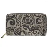 Portefeuilles Style Tribal polynésien motif femme Cluth portefeuille Design personnalisé marque femme fermeture éclair grand sac à main support pour téléphone