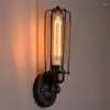 Настенная лампа высококачественная винтаж 2 головы лофт железные клетки Light Retro Edison Country Style E27 накаливание 110-220V AC