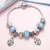 Charm armband zoshi silver pläterade armband armband för kvinnor kristallpärlor älskar hjärthänge smycken mode smycken pulseras