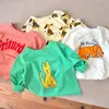 T-shirts Spring Kids Shirts Tops de manga comprida para meninos Cartoon Girls T-shirts Summer Children Outfits Baby Tees Toddler Outerwear 230617