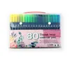 Watercolor Brush Pens 12/24/36/48/60/80/100 color watercolor pen fine thread felt tip pen color brush tip marking permanent art supplies drawing comics 230619