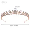 Grampos de cabelo Moda Simples Noiva Pequena Coroa Luxo Forma de Folha Strass Cristal Brilhante Para Capina Tiaras NA