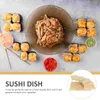 Serviessets Houten sushi-dienblad Roterende treden Trapbord Charcuterieschotel Brood Fruitdisplay Dinerborden
